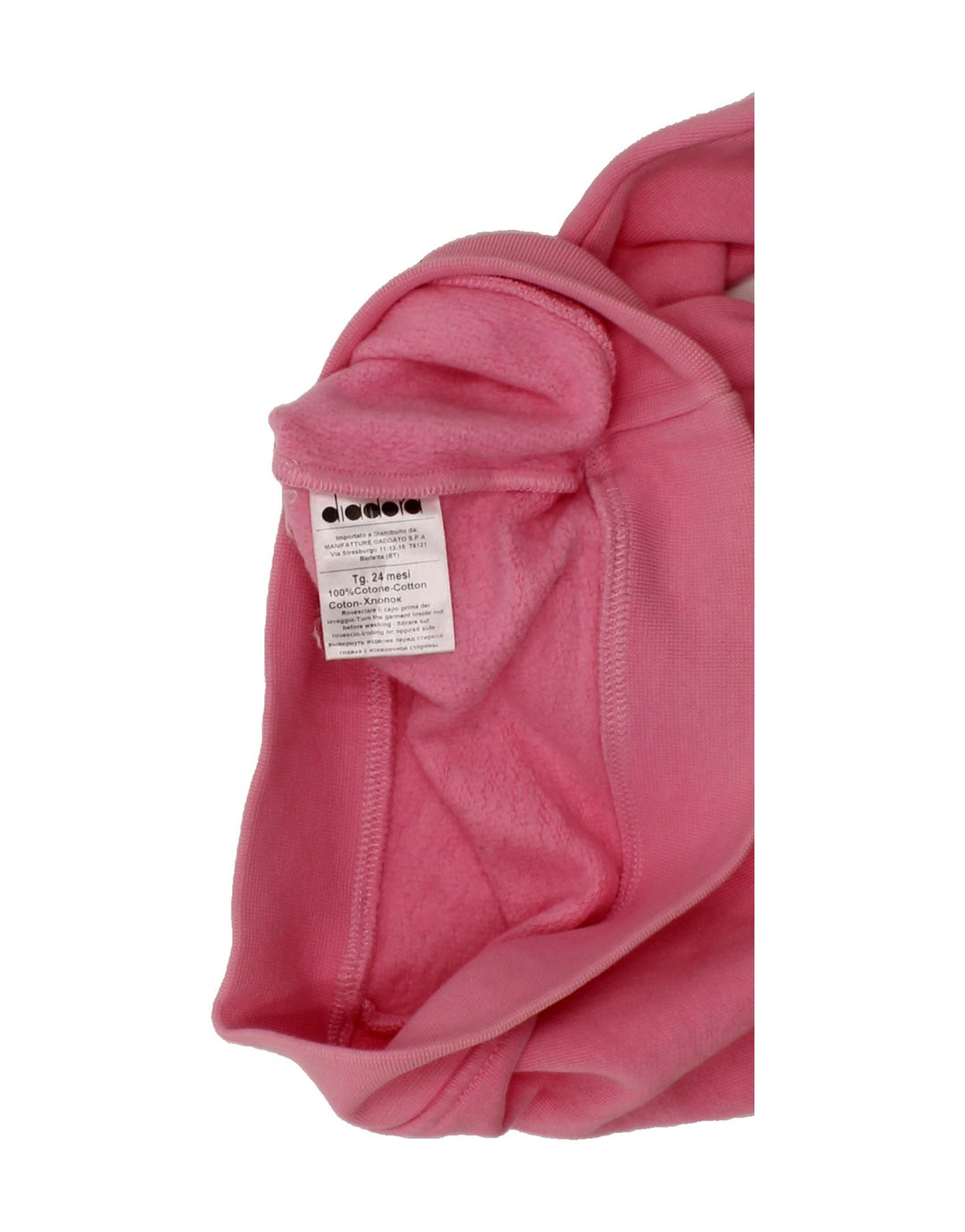 DIADORA Baby Girls Graphic Sweatshirt Jumper 18-24 Months Pink Cotton Vintage Diadora and Second-Hand Diadora from Messina Hembry 