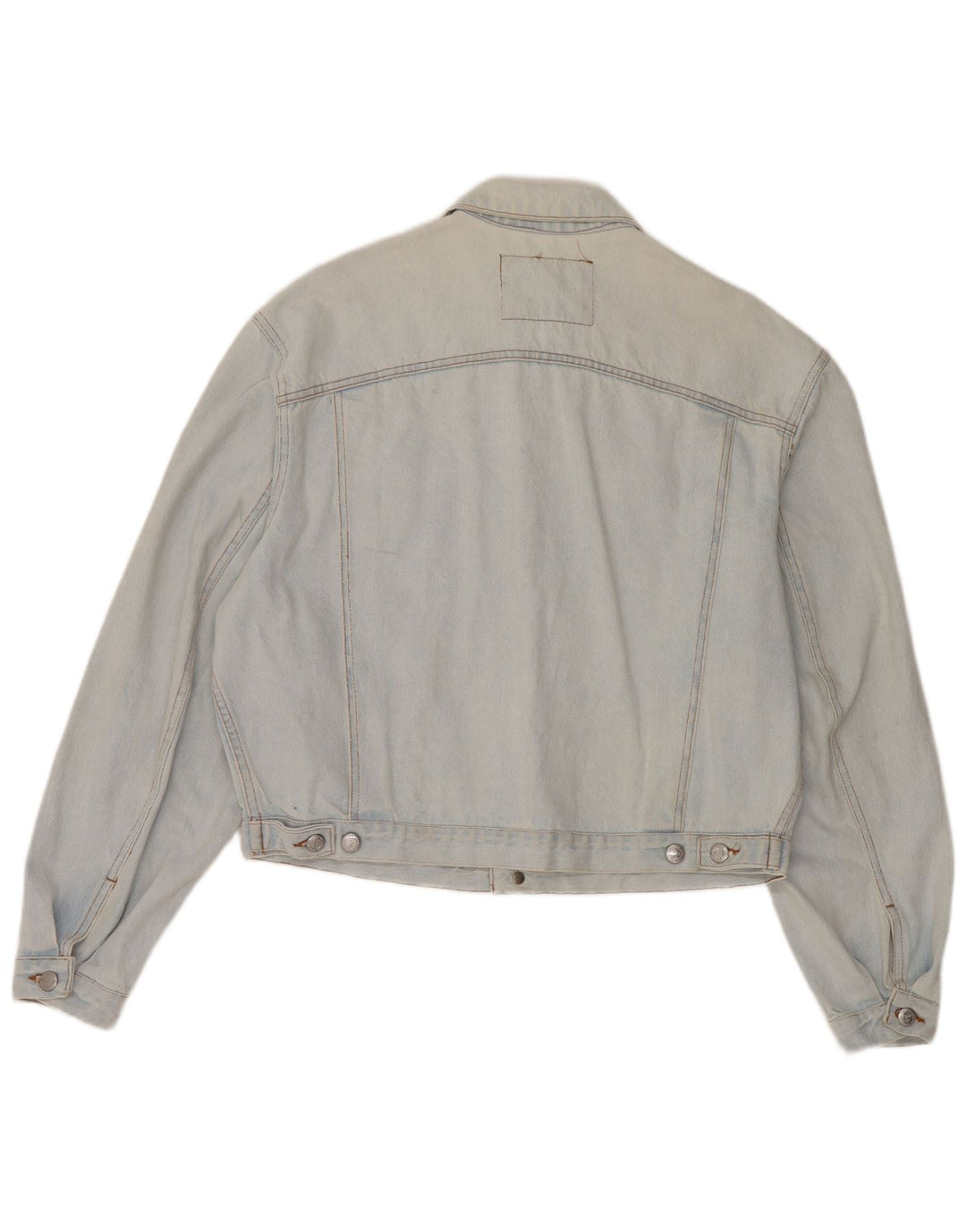 Jaqueta jeans feminina RIFLE de grandes dimensões UK 10 algodão azul pequeno