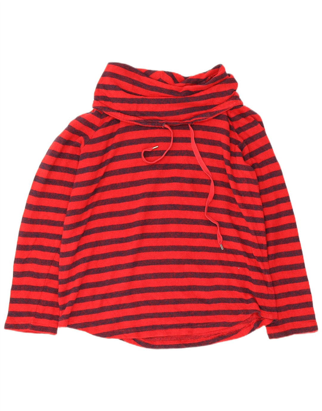 Suéter feminino Chaps com gola redonda e algodão listrado vermelho grande Reino Unido 14