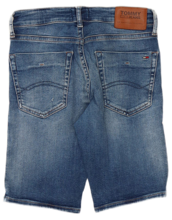 Tommy Hilfiger Masculino Scanton Slim Denim Shorts W29 Pequeno Azul Algodão