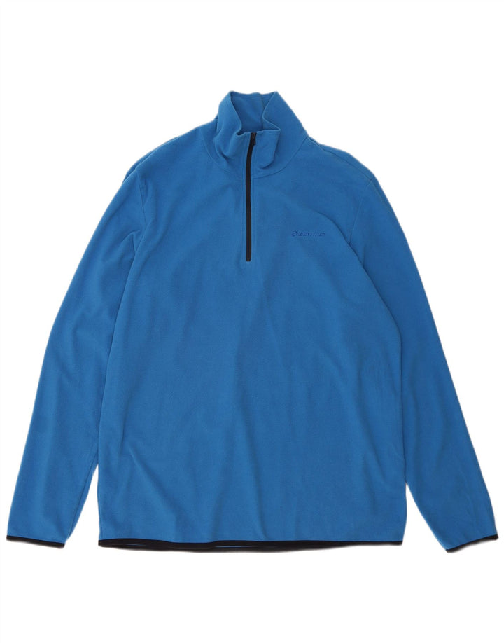 Suéter de lã masculino Lotto com zíper e gola 2XL poliéster azul