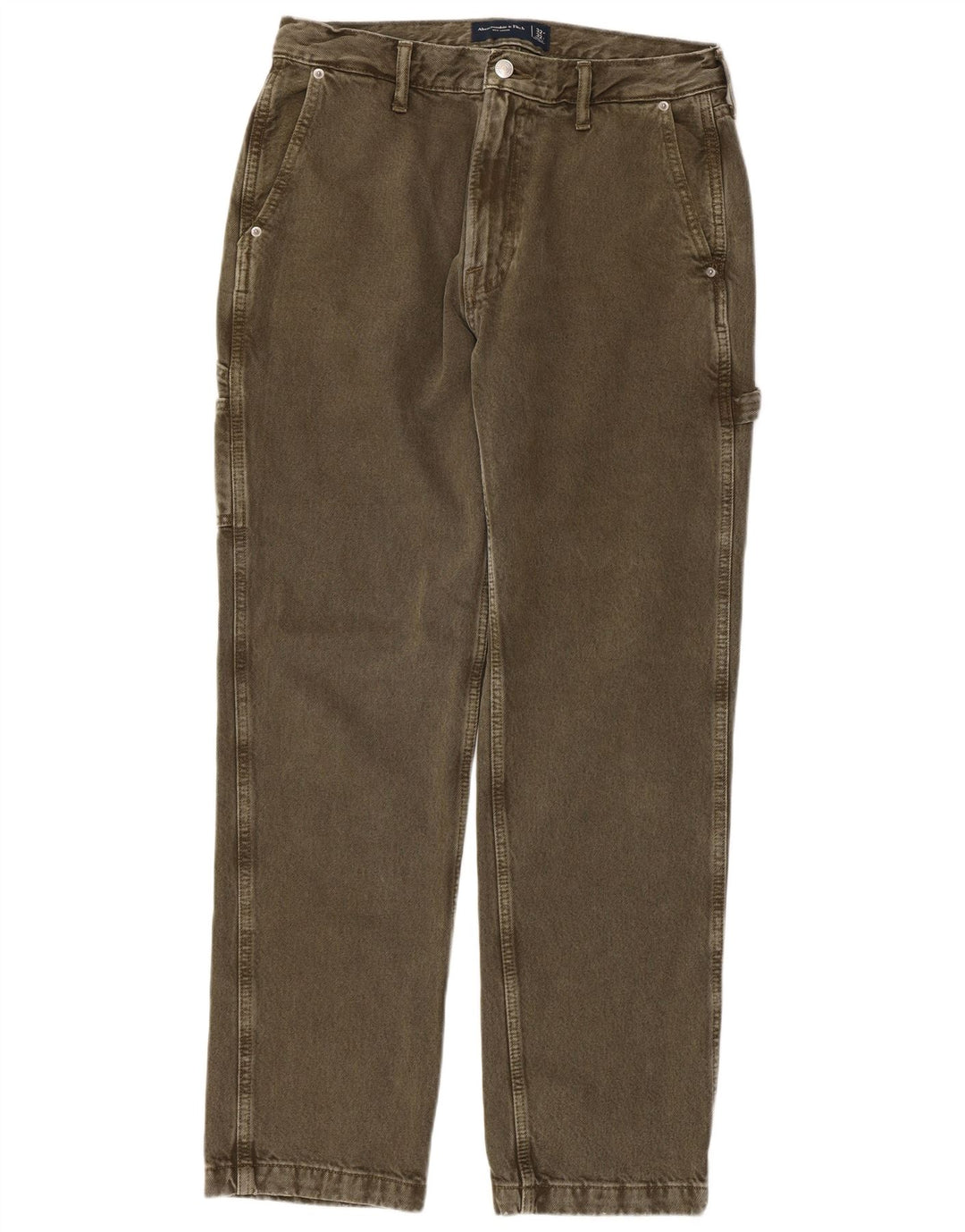 Calça cargo masculina ABERCROMBIE & FITCH folgada W32 L32 cáqui anos 90