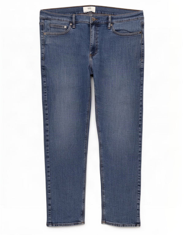 Marks & Spencer Mens Slim Jeans W36 L29 Azul Algodão