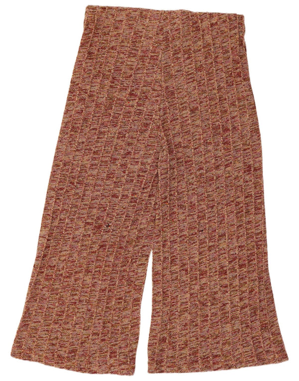 Calça capri feminina Zara UK 14 grande multicolorida manchada