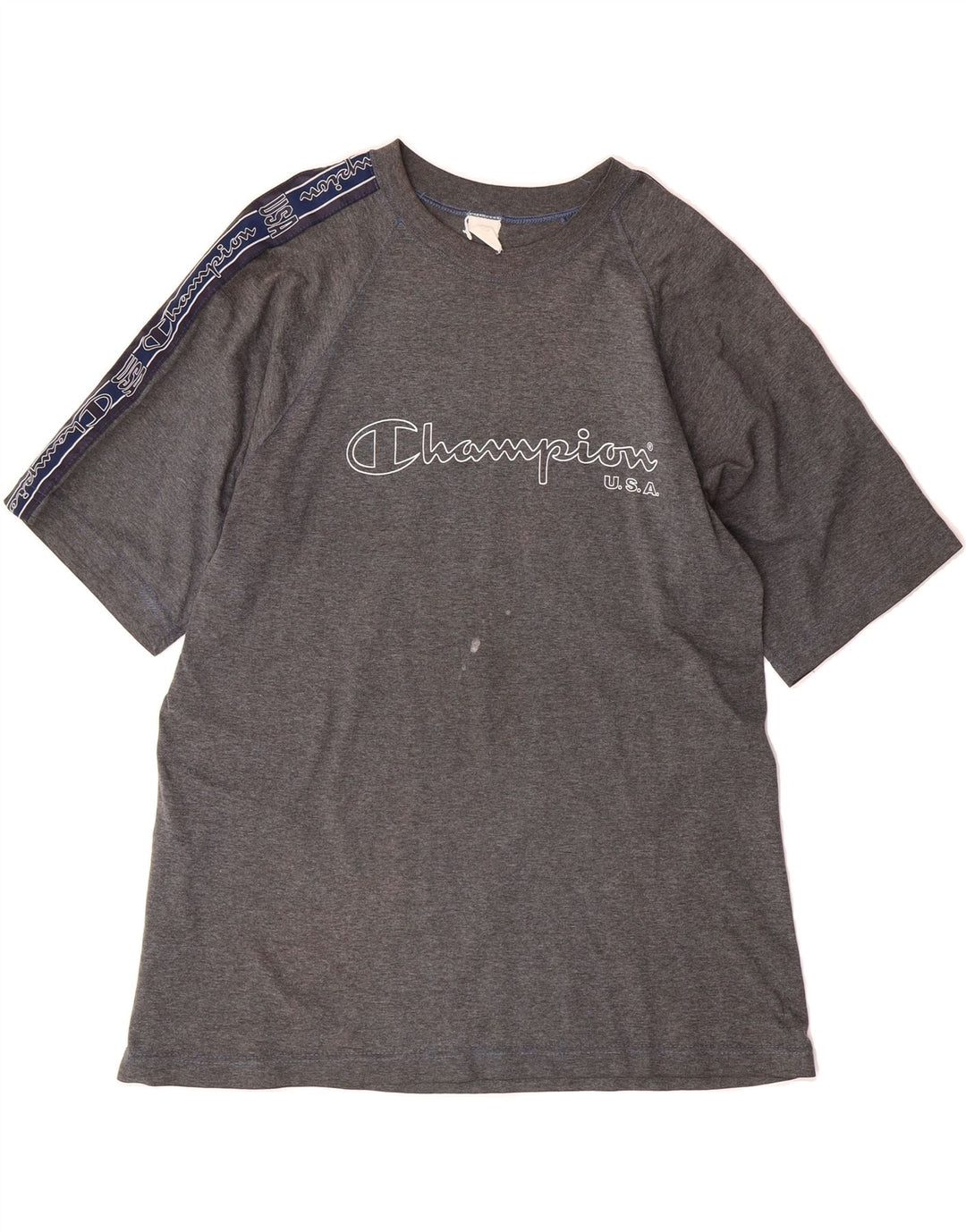 CHAMPION Mens Graphic T-Shirt Top Medium Grey Vintage Champion and Second-Hand Champion from Messina Hembry 
