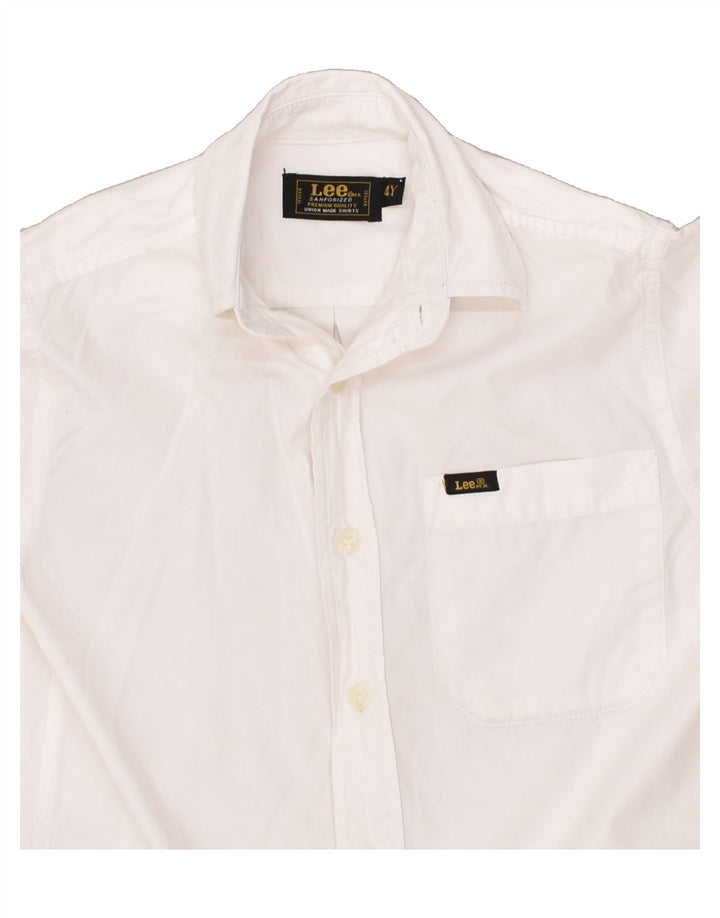 LEE Boys Long Sleeve Shirt 3-4 Years White Cotton | Vintage Lee | Thrift | Second-Hand Lee | Used Clothing | Messina Hembry 