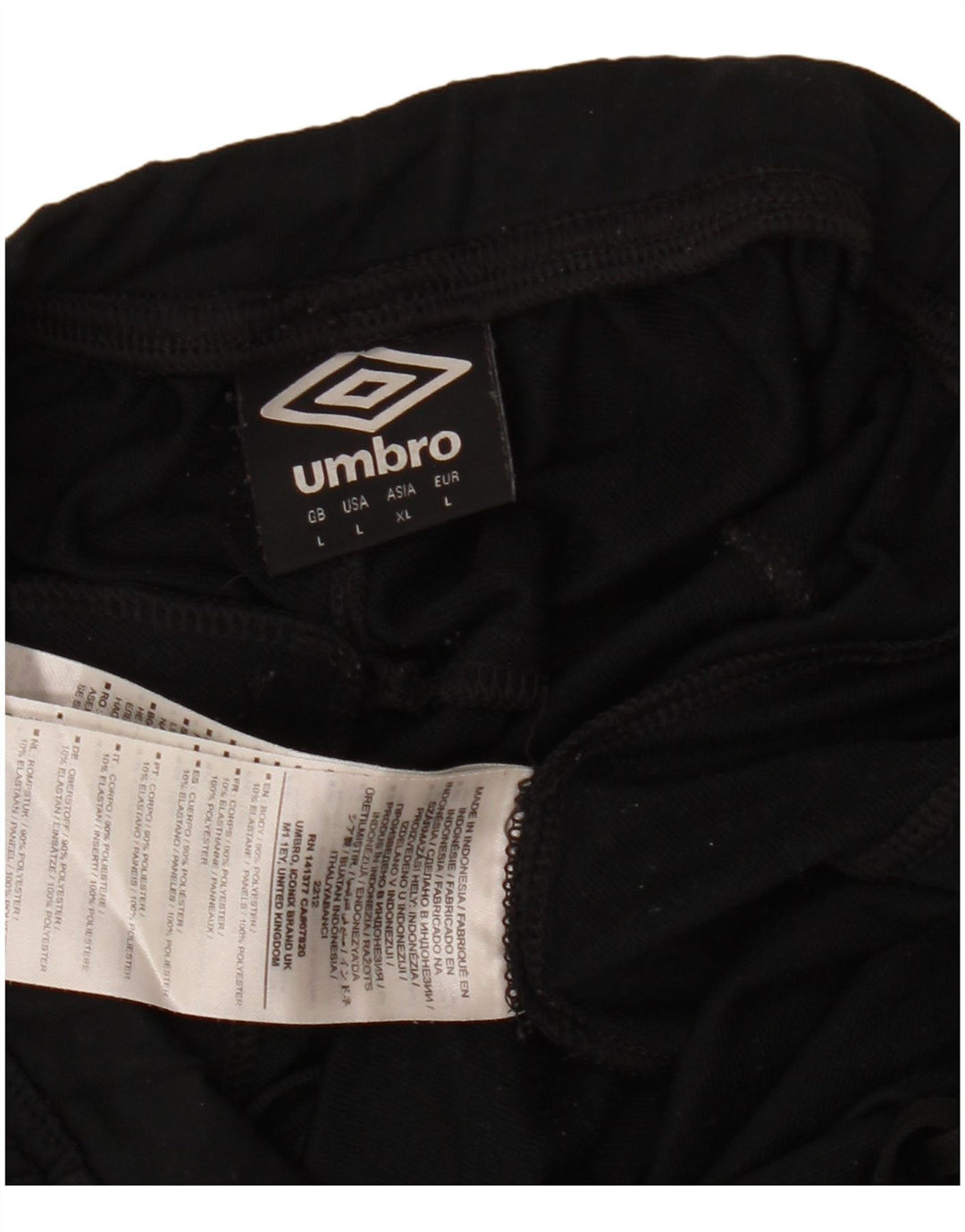 Calça de treino masculina Umbro grande poliéster preto