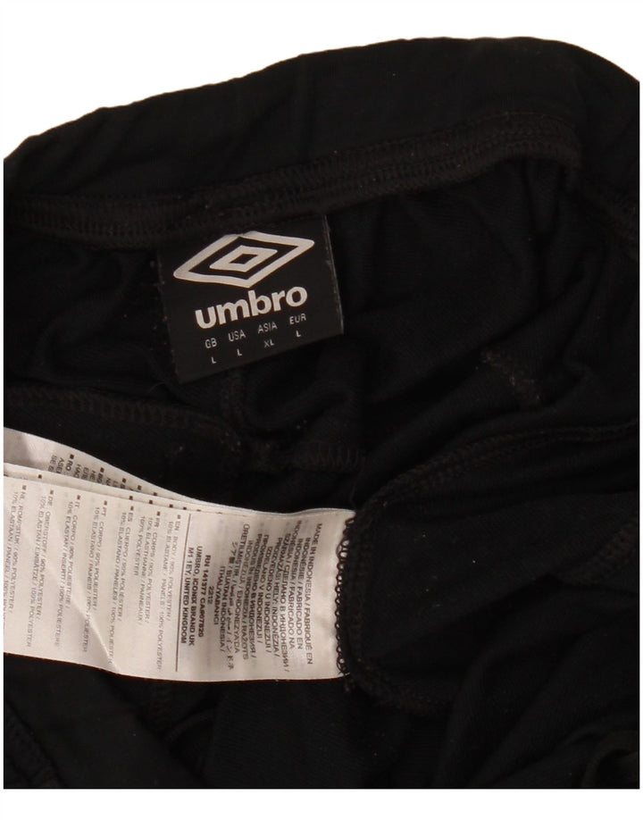 Calça de treino masculina Umbro grande poliéster preto