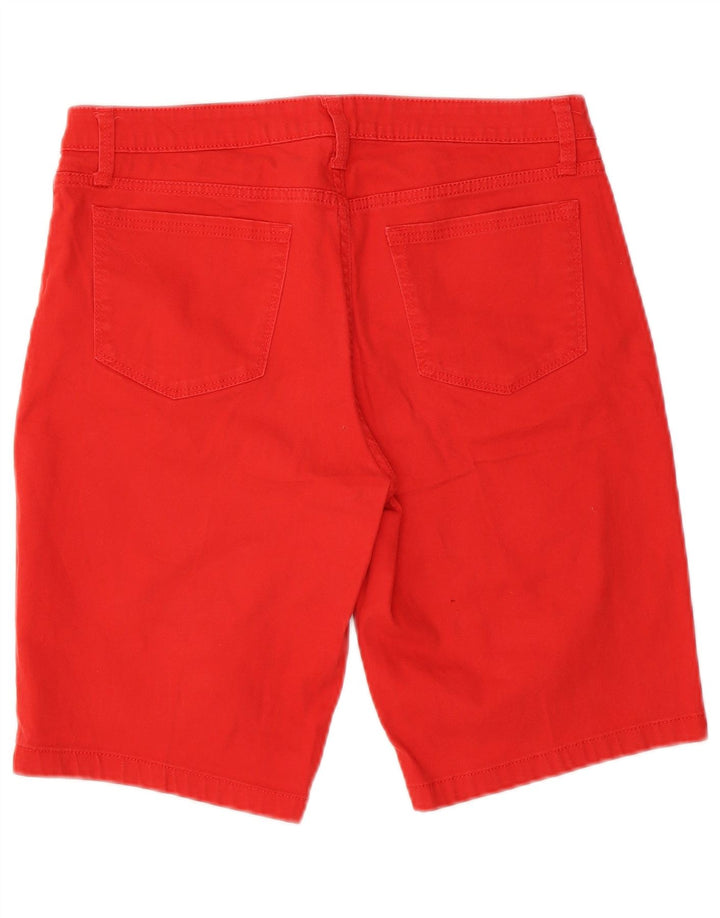 Lee Womens Riders Mid Rise Bermuda Shorts EUA 12 Grande W32 Algodão Vermelho