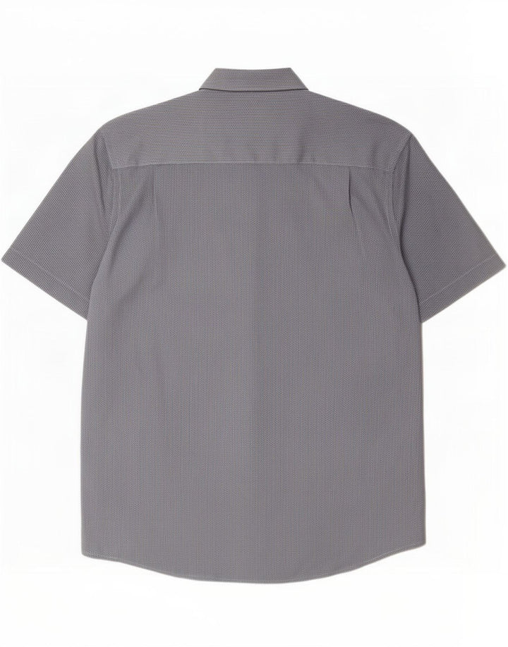 Pierre Cardin Camisa masculina de manga curta regular fit grande azul marinho Chevron