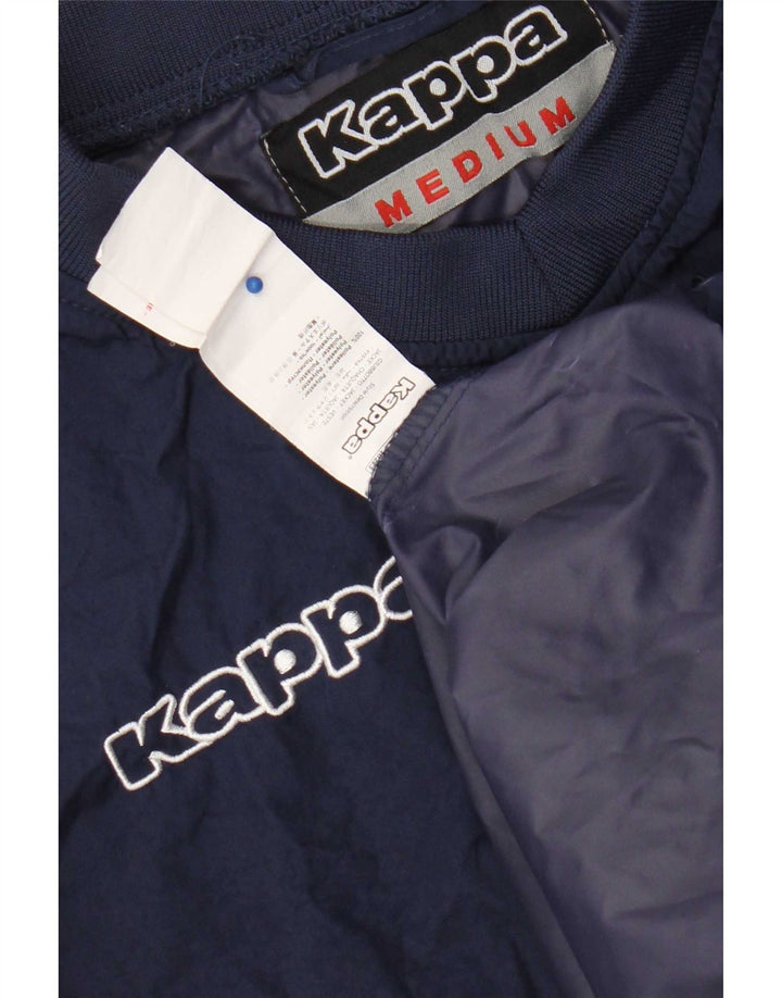 Kappa Mens Graphic Top Manga Longa Médio Azul Marinho Poliéster