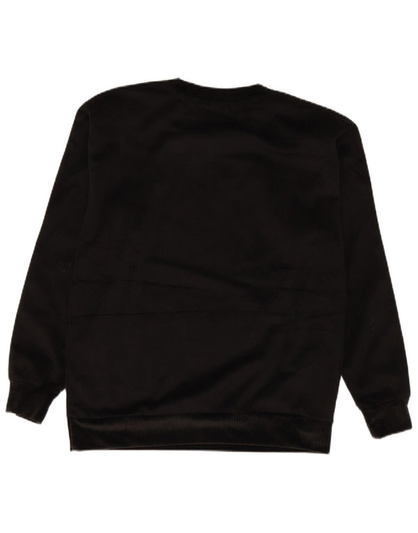 Adidas feminino oversized veludo moletom jumper reino unido 6 xs preto poliéster