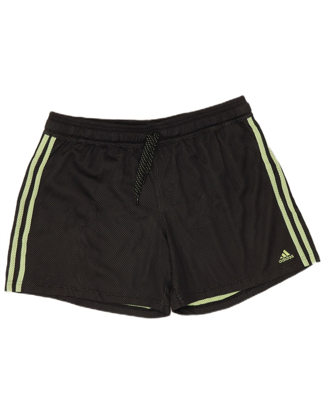 Shorts esportivos femininos Adidas UK 16/18 grande poliéster preto