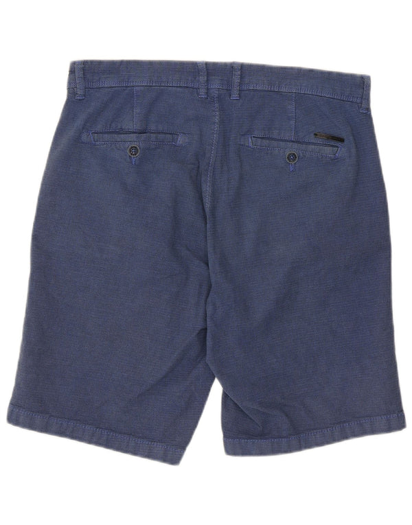 Gas Mens Chino Shorts W30 Médio Algodão Azul Marinho