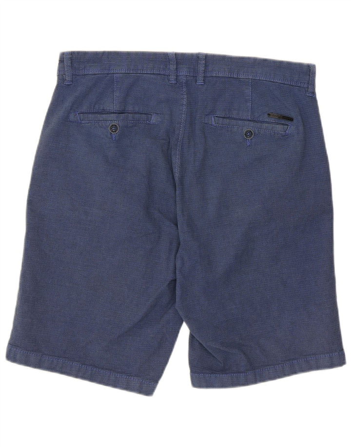 Gas Mens Chino Shorts W30 Médio Algodão Azul Marinho