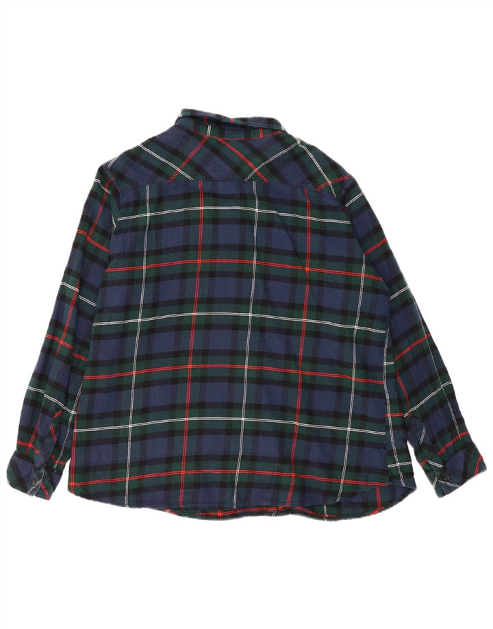 Camisa feminina de flanela grande DICKIES UK 18 XL azul marinho xadrez
