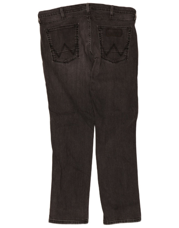 Wrangler Mens Slim Jeans W38 L32 Cinza Algodão