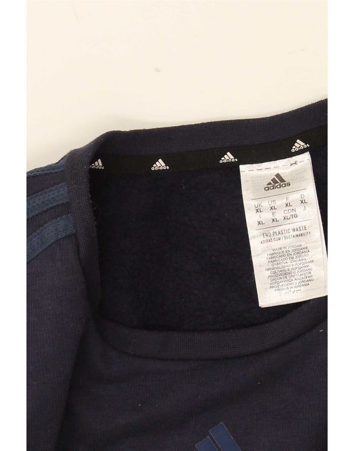 Adidas Mens Moletom Jumper XL Azul Marinho Poliéster