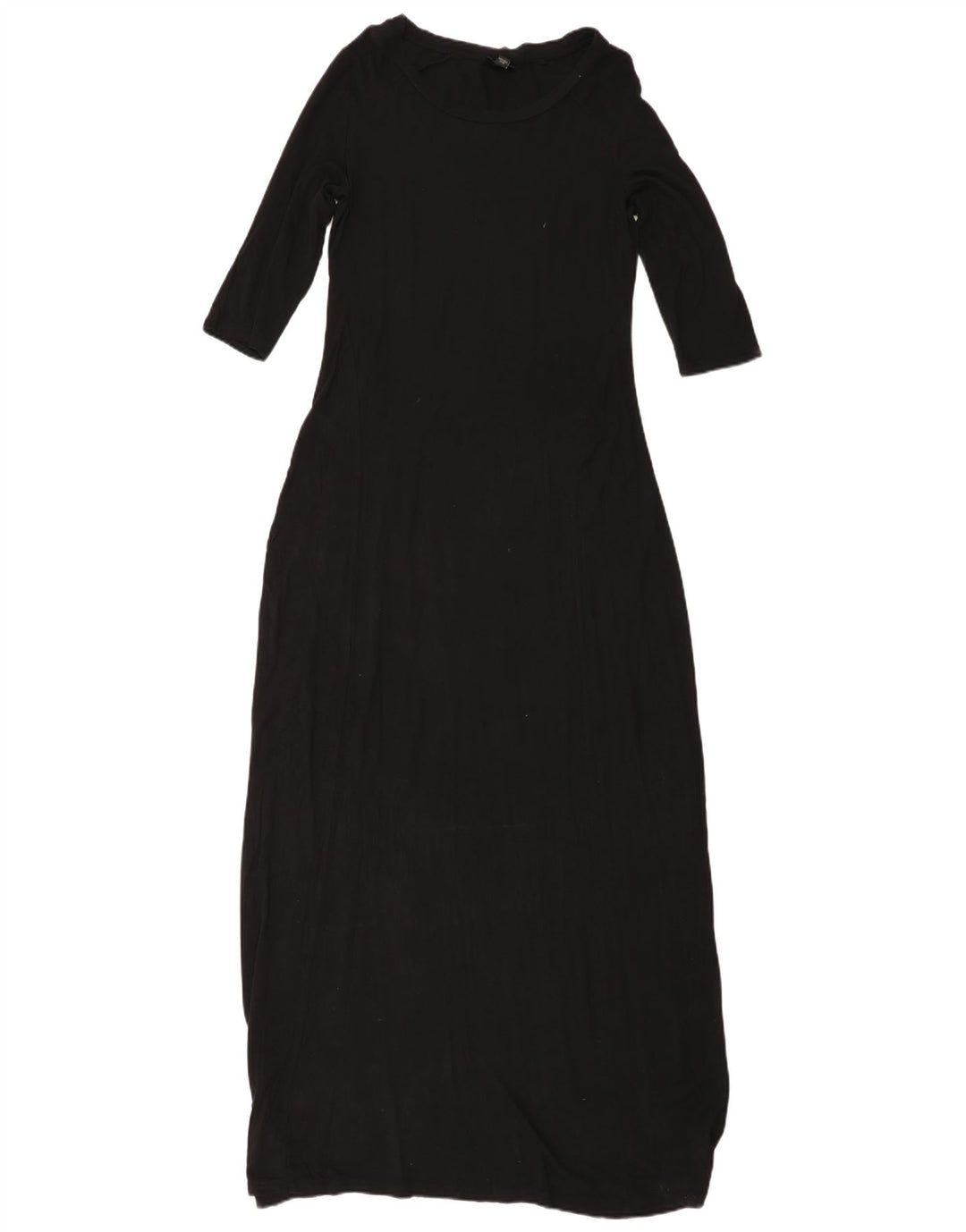 Vestido maxi feminino MOSSIMO manga 3/4 Reino Unido 10 pequeno rayon preto