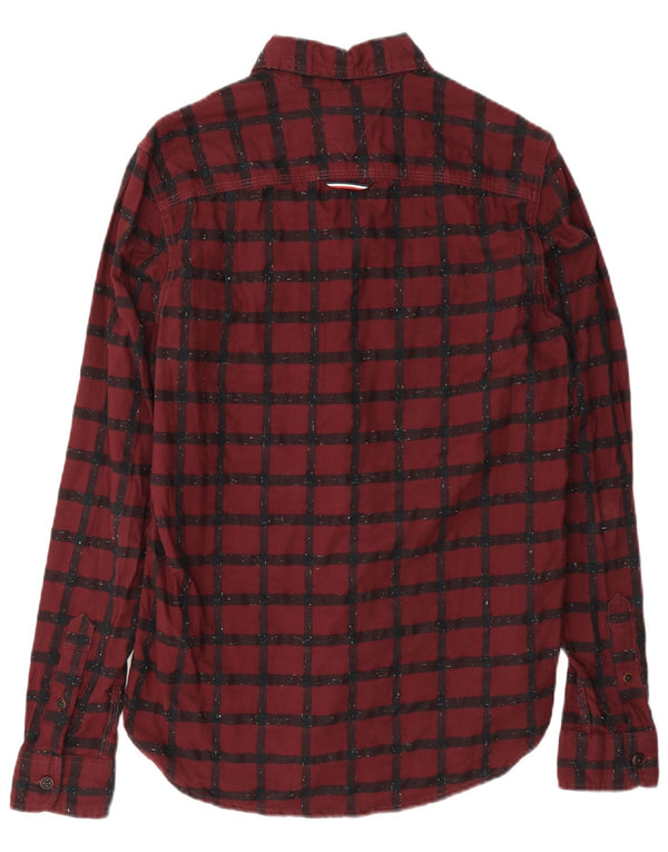 Camisa masculina de flanela Tommy Hilfiger XS Burgundy Check