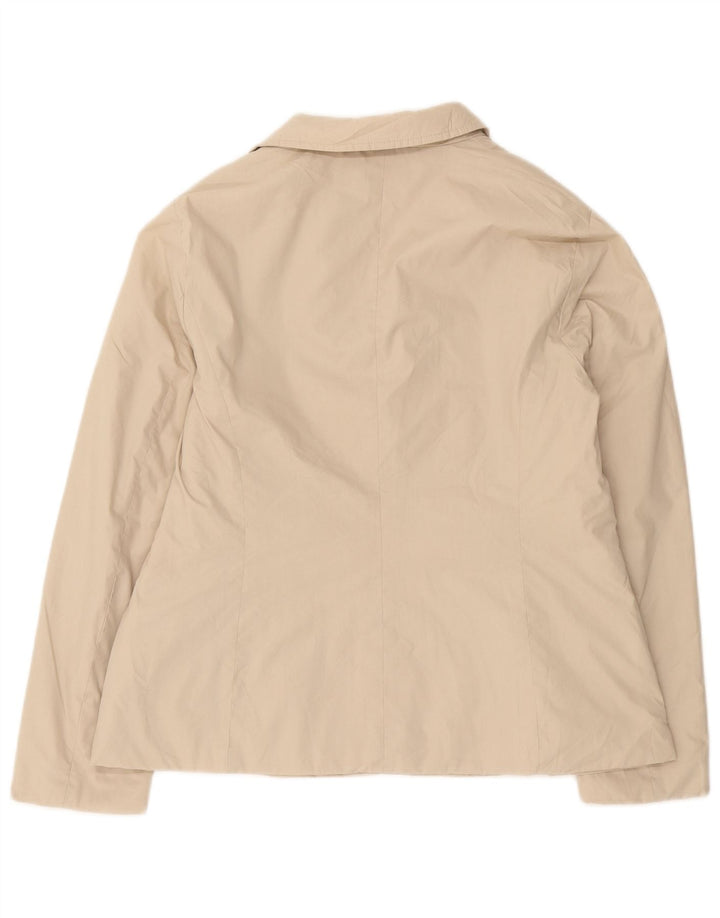 Jaqueta Blazer Zara Mulher UK 18 XL Bege Poliéster