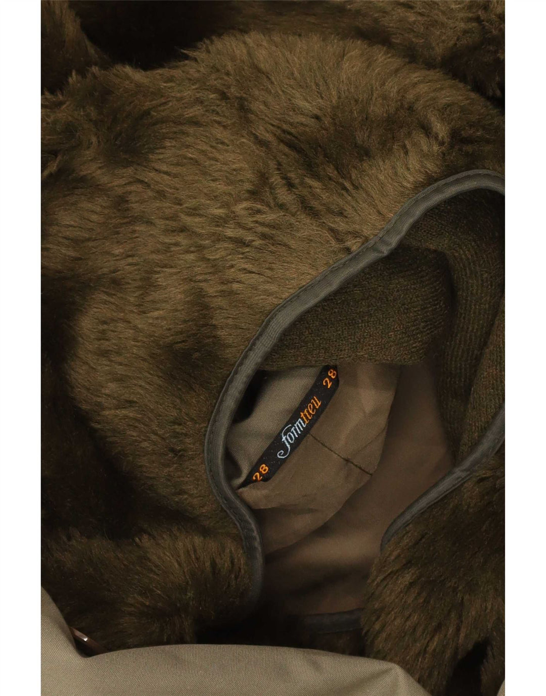 Jaqueta Parka masculina Formtreu com capuz Reino Unido 40 grande cáqui