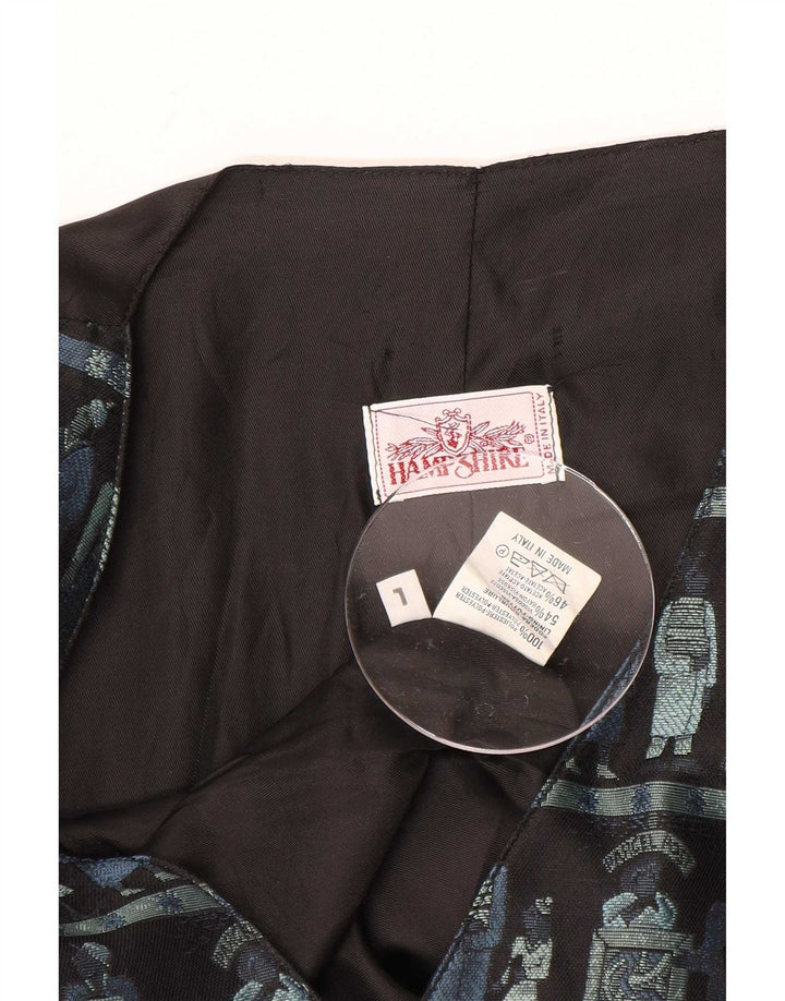 Colete gráfico masculino vintage grande poliéster preto