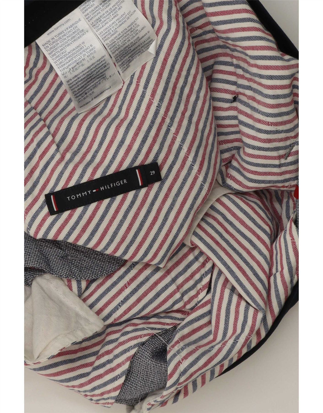 Shorts Chino Masculino Tommy Hilfiger W29 Algodão Cinza Médio