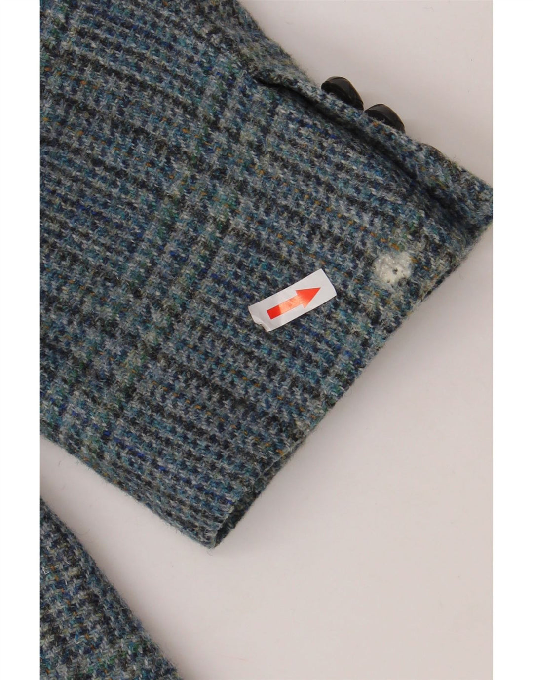 Jaqueta blazer masculina WESTBURY com 3 botões UK 54 2XL azul houndstooth lã