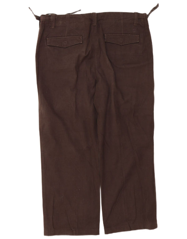 Calça masculina reta casual Timberland W40 L28 algodão marrom