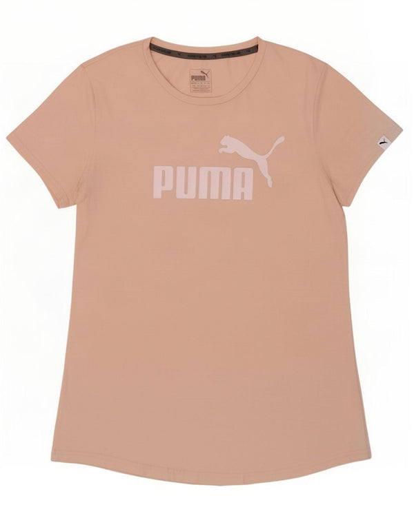 Camiseta feminina Puma Graphic UK 14 grande algodão rosa