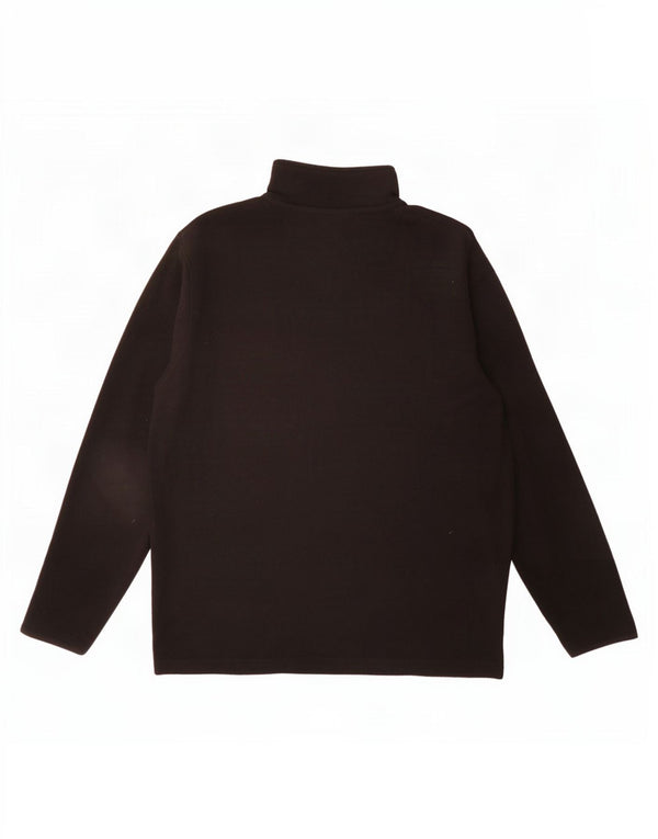 Lotto Mens Zip Neck Fleece Jumper Médio Preto
