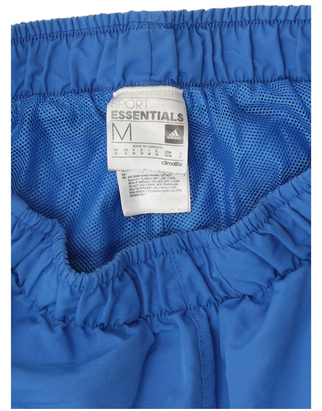 Shorts esportivos masculinos Adidas médio azul poliéster