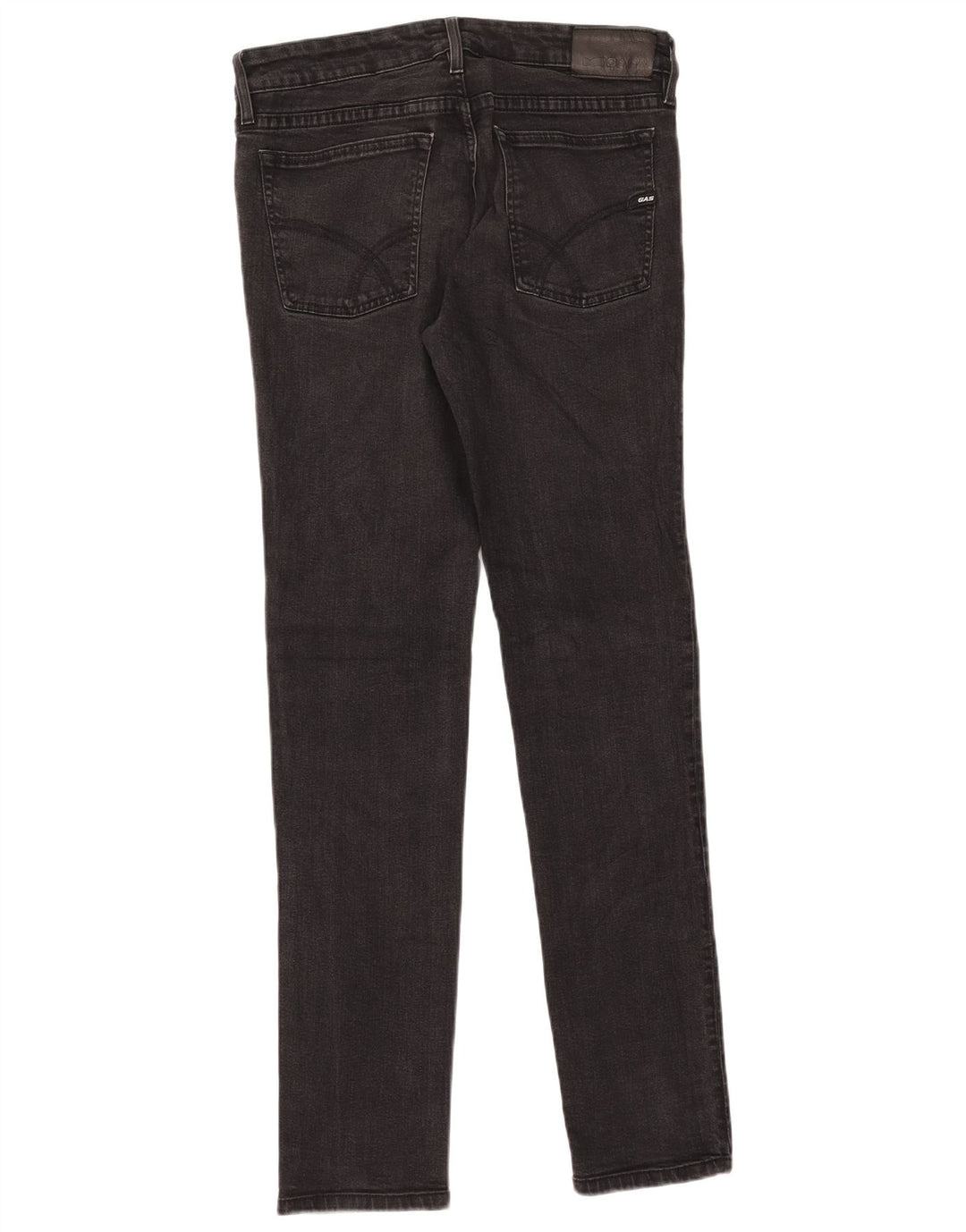 Gas Womens Anders Slim Jeans W33 L34 Algodão Preto