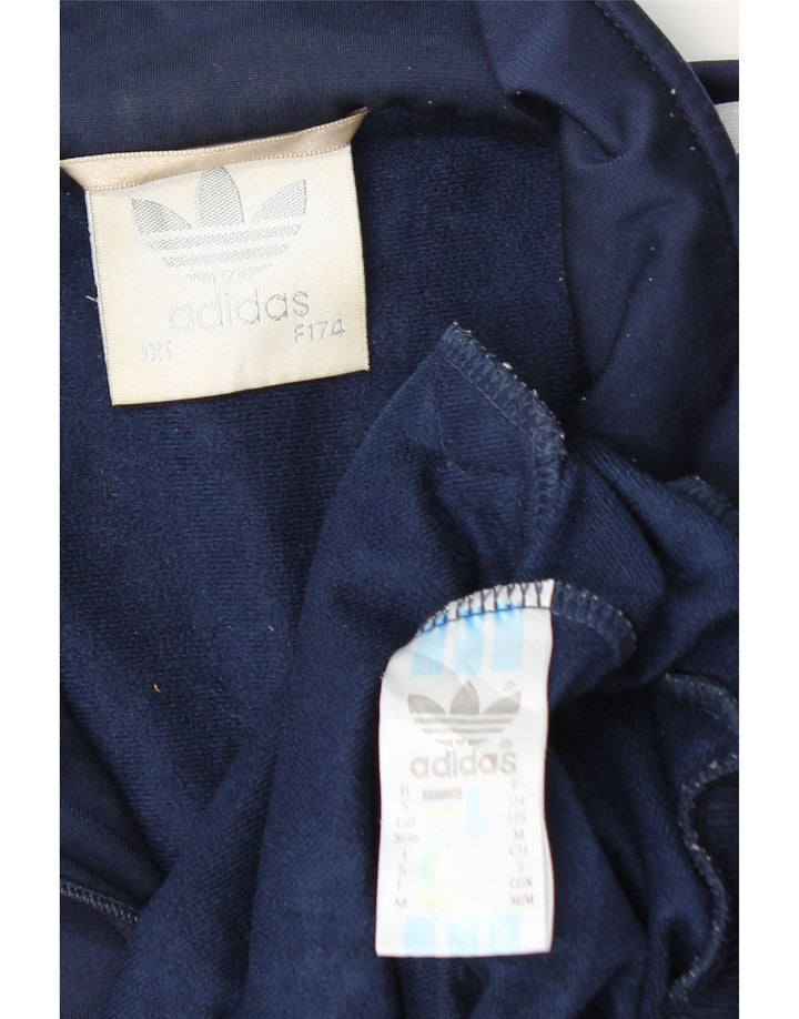 Adidas Mens Graphic Tracksuit Top Jacket UK 38/40 Médio Azul Marinho