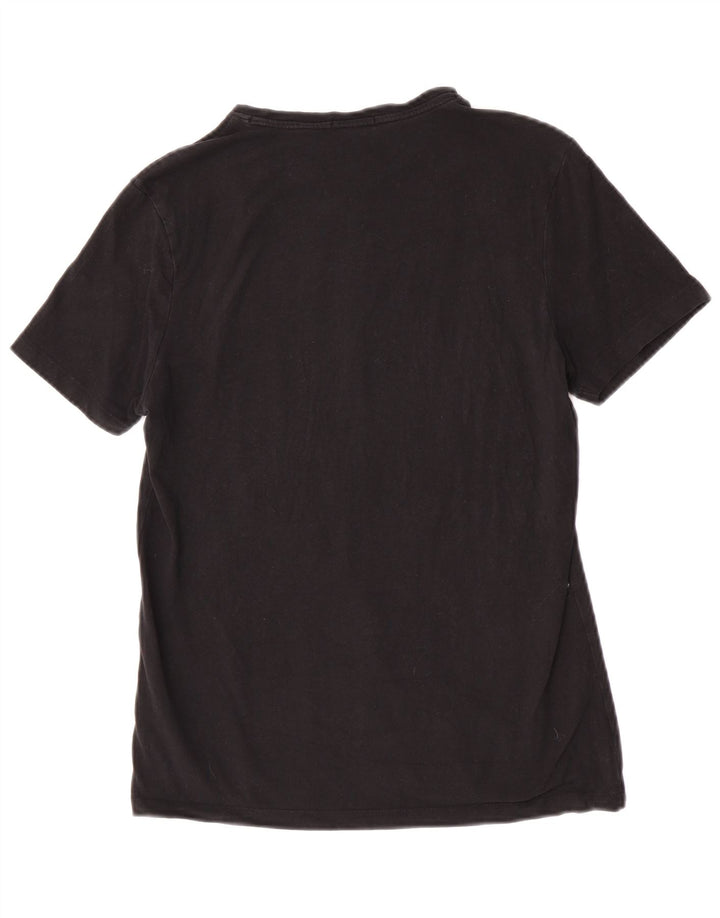 Camiseta masculina Liu Jo com estampa gráfica pequena de algodão preto