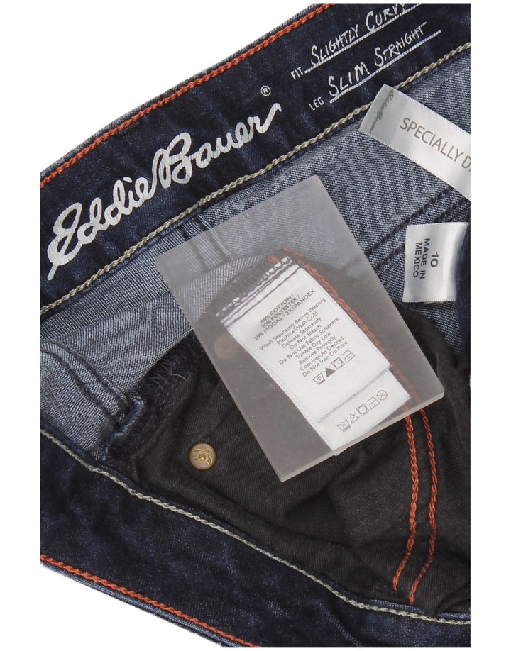 Eddie Bauer Jeans retos femininos US 10 grandes W30 L31 azul marinho