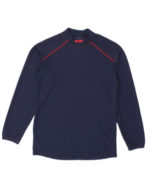 Musto Meninos Top Manga Comprida 12-13 Anos Grande Azul Marinho