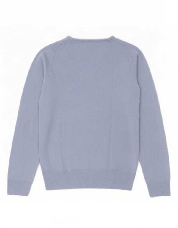 Suéter feminino Marks & Spencer com gola redonda Reino Unido 8 pequeno azul acrílico