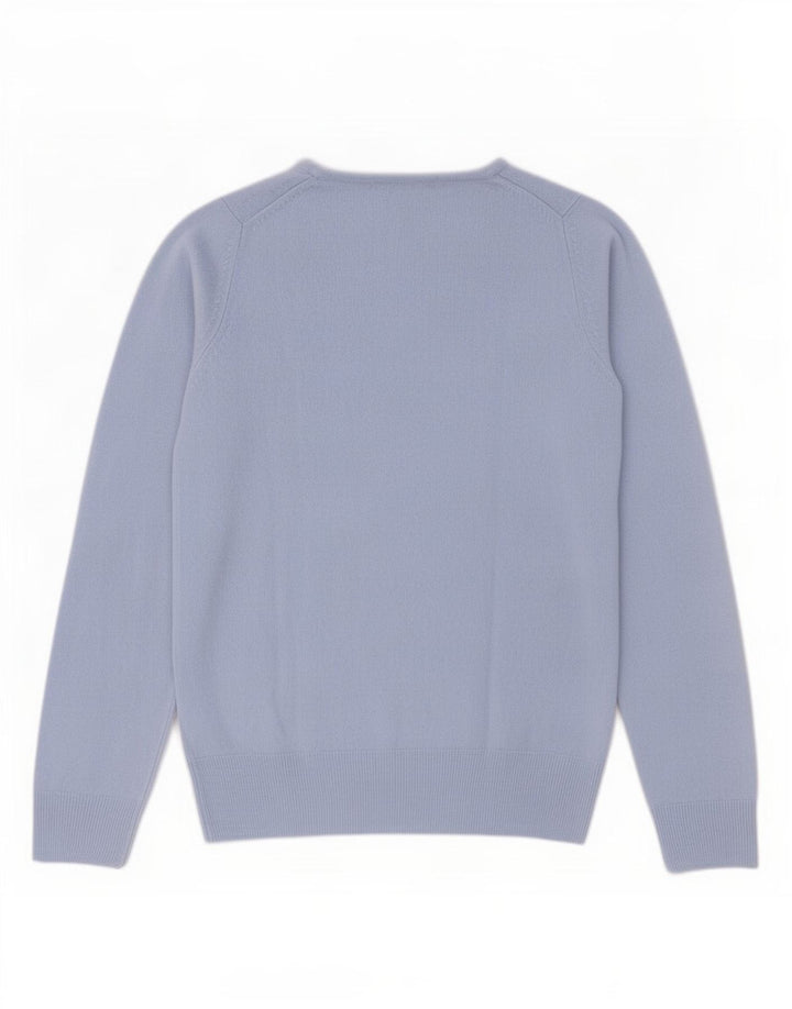 Suéter feminino Marks & Spencer com gola redonda Reino Unido 8 pequeno azul acrílico