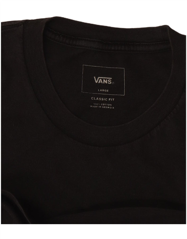 Camiseta Vans Masculina Classic Fit Top Grande Algodão Preto