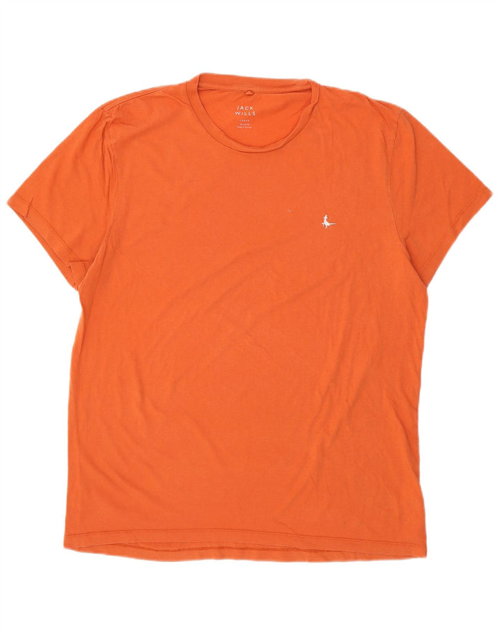 Camiseta masculina JACK WILLS grande algodão laranja