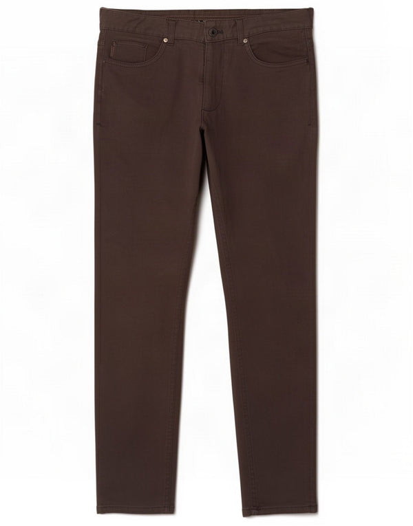 Calça casual skinny masculina Zara EU 40 médio W31 L30 algodão cinza