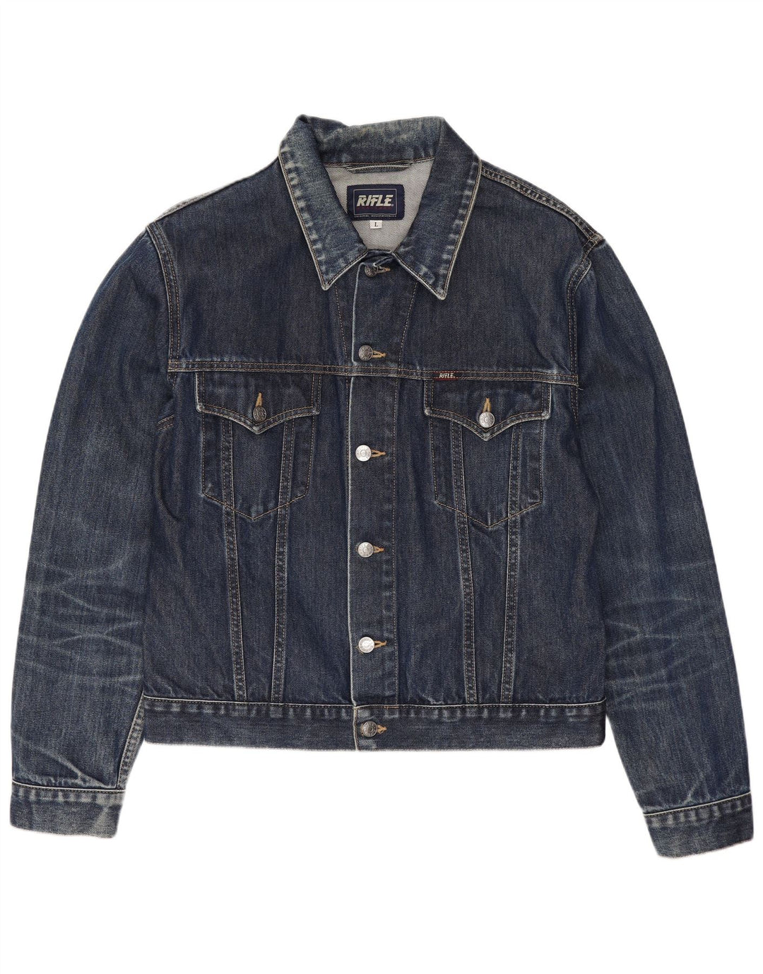 Jaqueta jeans masculina Rifle UK 40 grande algodão azul
