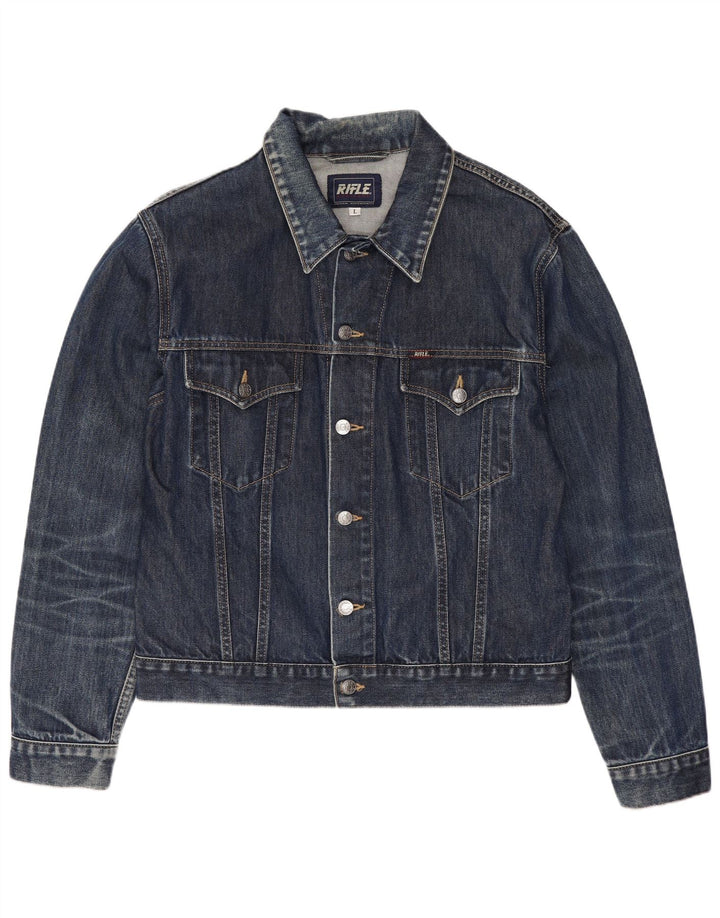 Jaqueta jeans masculina Rifle UK 40 grande algodão azul