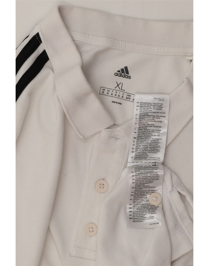 Camisa Polo Masculina Adidas XL Algodão Branco