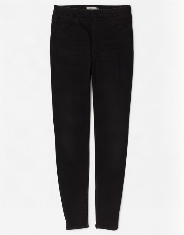 Calça jeans feminina Marks & Spencer UK 12 médio W30 L29 algodão preto
