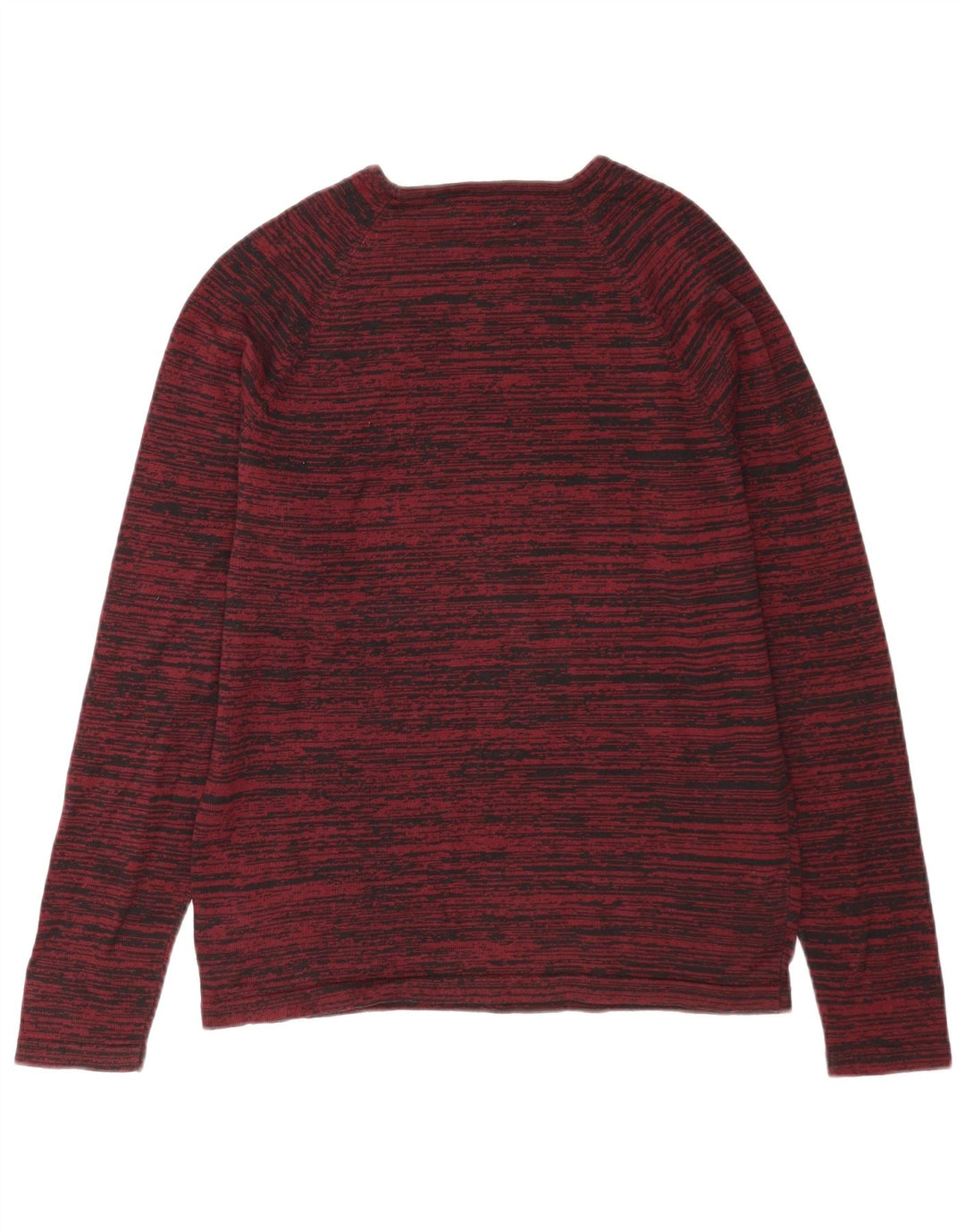 Suéter masculino Jack & Jones com gola redonda listrado médio vinho