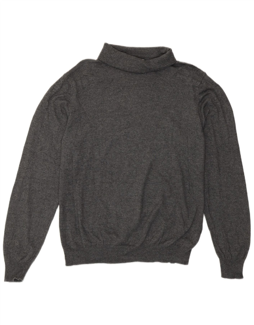 Suéter feminino Marks & Spencer com gola redonda Reino Unido 14 grande cinza