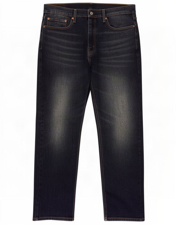 Levi's Masculino 502 Tapered Jeans W36 L32 Azul Marinho Algodão